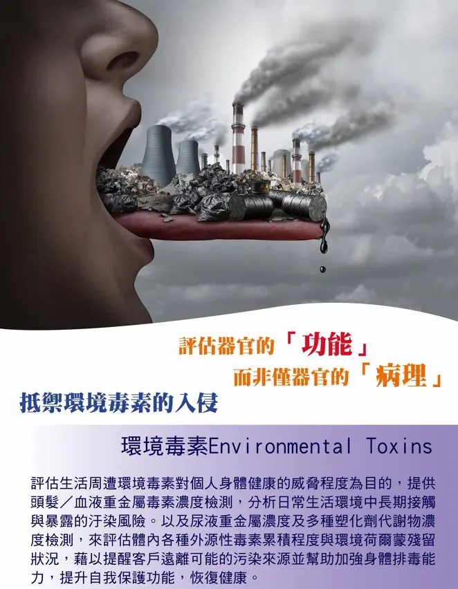 全身健康檢查｜環境毒素檢測與重金屬代謝分析指南